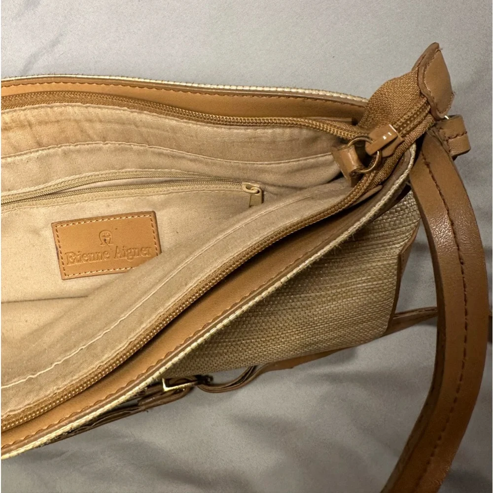 Bundle of 2 light brown shoulder bags - Fossil and Etienne Aigner
